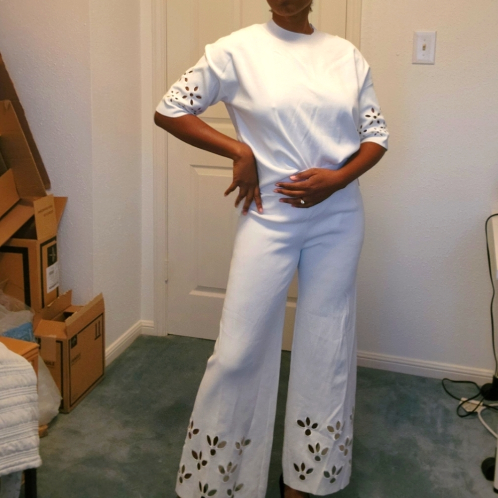 Zara white cutout 2piece set